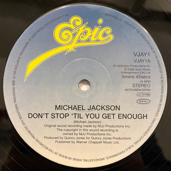 Michael Jackson - Don't Stop 'Til You Get Enough / Off The Wall cover reference