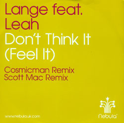 Lange Feat. Leah - Don't Think It (Feel It) (Remixes) cover reference