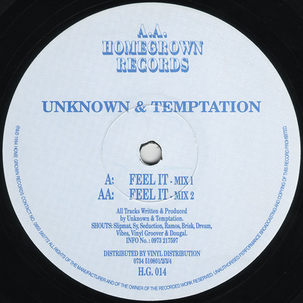 DJ Unknown, DJ Temptation - Feel It cover reference