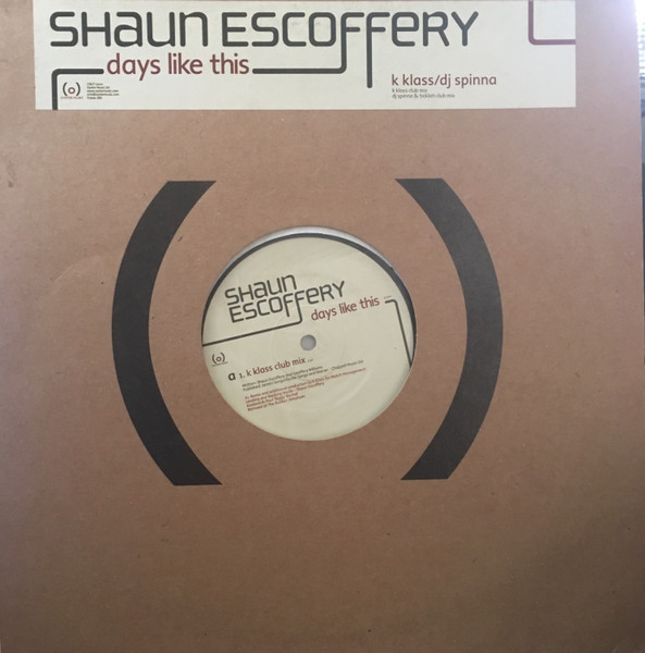 Shaun Escoffery - Days Like This cover reference