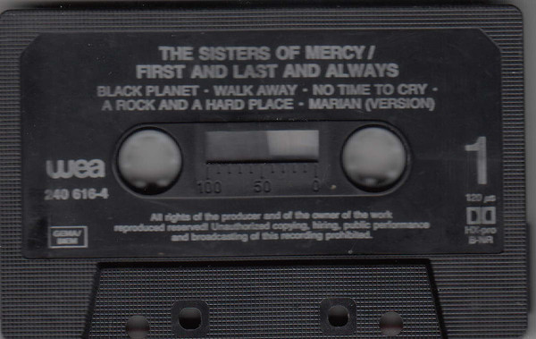 The Sisters Of Mercy - First And Last And Always cover reference