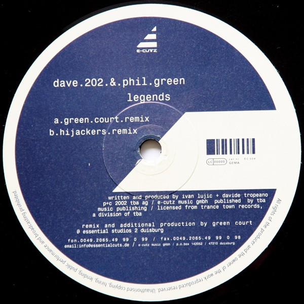 Dave 202 & Phil Green - Legends cover reference