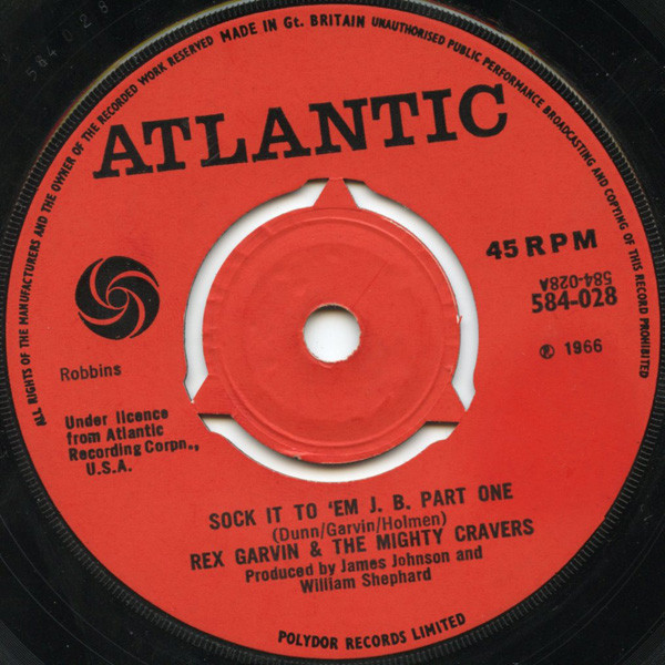 Rex Garvin & The Mighty Cravers - Sock It To 'Em J.B. cover reference