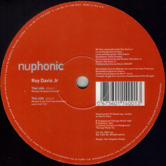 Roy Davis Jr* - Michael cover reference