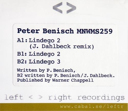 Peter Benisch - Lindego 2 cover reference