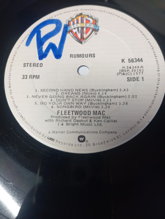 Fleetwood Mac - Rumours cover reference