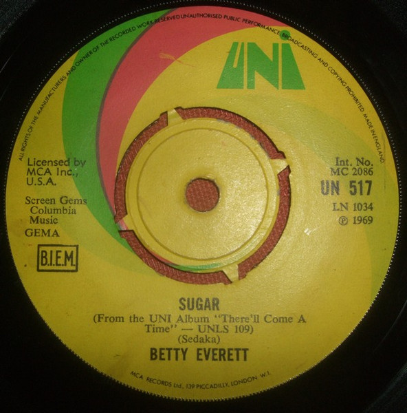 Betty Everett - Sugar cover reference
