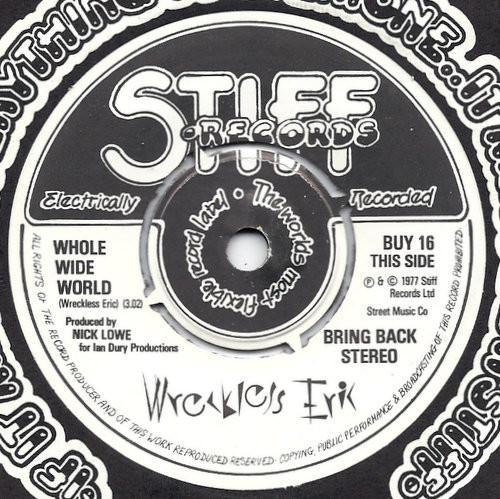 Wreckless Eric - Whole Wide World cover reference