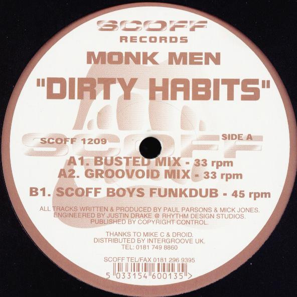 Monk Men - Dirty Habits cover reference
